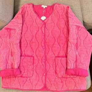 ODDY Vibrant Pink Quilted Jacket
